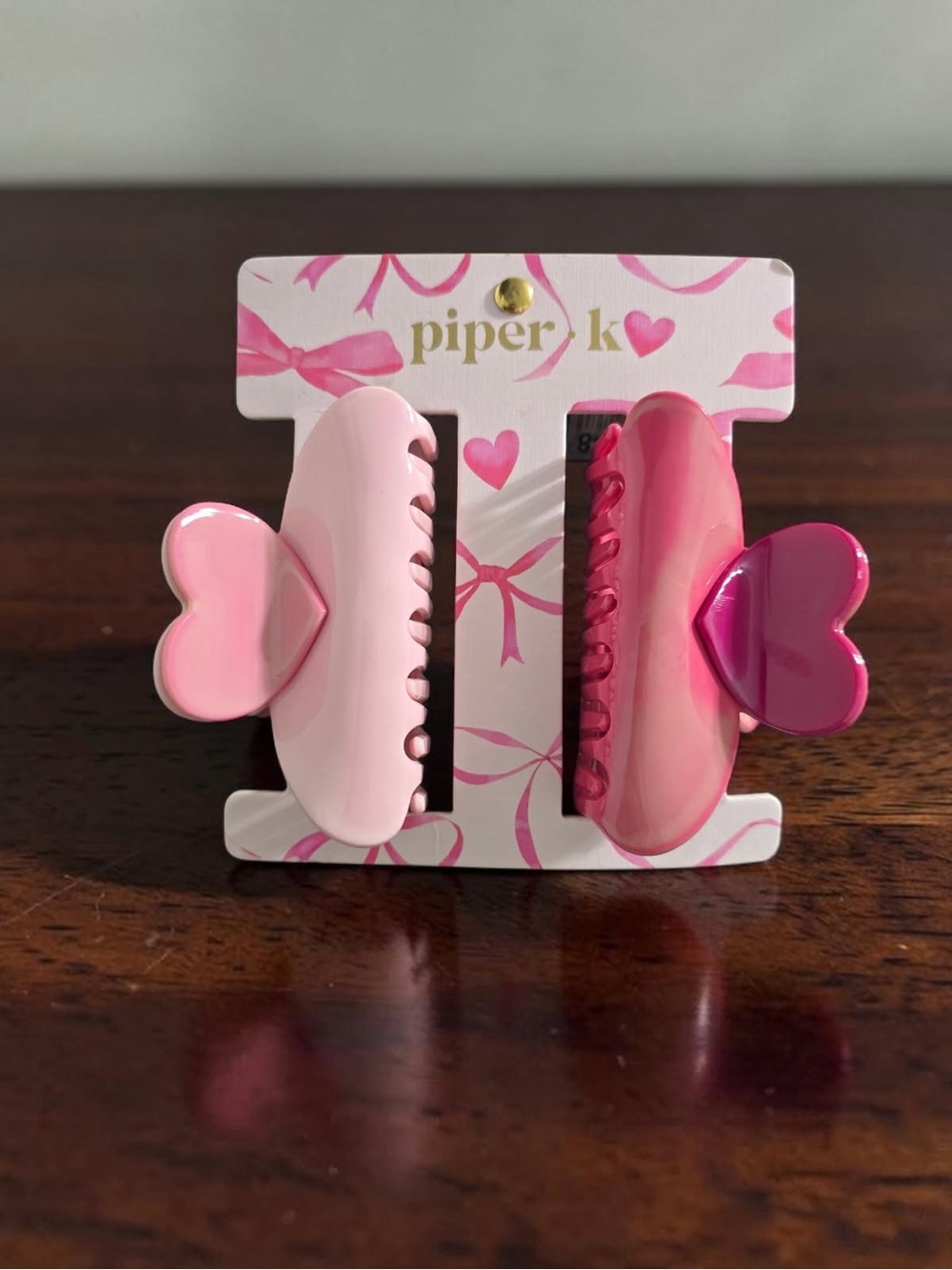 Piper K Heart Hair Claw Clips